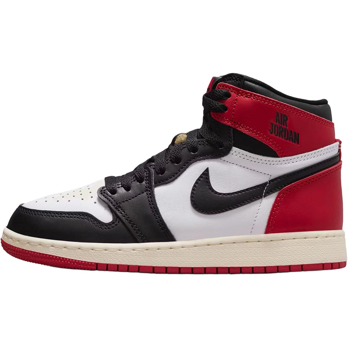 Jordan Air Jordan 1 Rutschfest Abriebfest High-Top Kinder Basketballschuhe Rot FD1437-106 38.5 black
