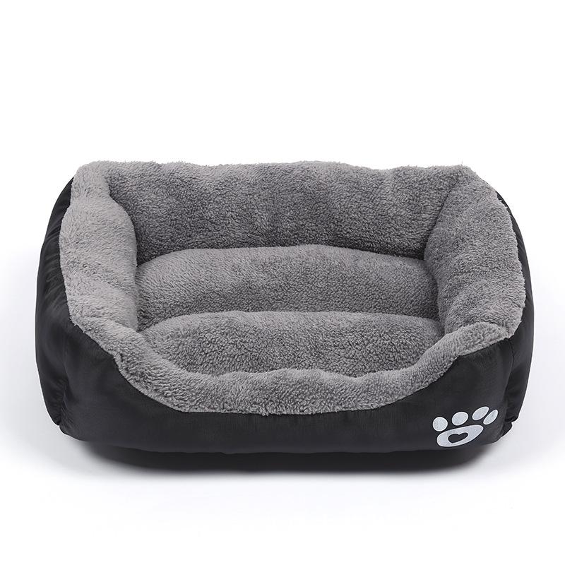 Bett Haustier Hund Orthopädisch Große Hundebetten Hundehütte Nest Zwinger Für Katze Welpe Xxxl XL（80*62cm） schwarz