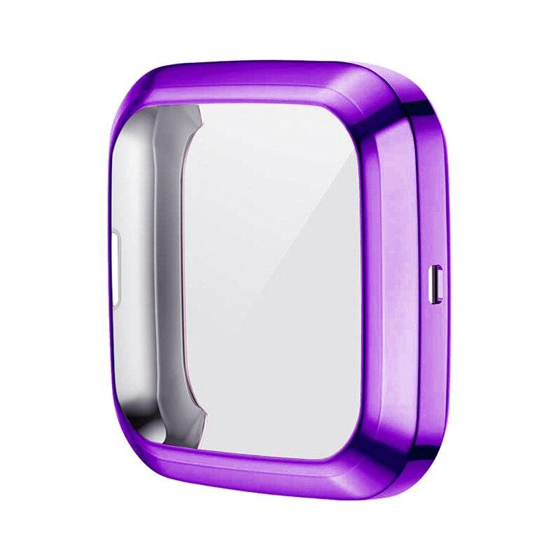 Schutzhülle für Fitbit Versa Lite / Versa 2 / Versa TPU Cover Bumper mit Displayschutzfolie Smart Watch Shell Zubehör Fitbit Versa 2 violett
