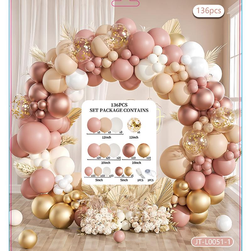 112-teiliges Sandweiß- und Gold-Ballon-Girlandenbogen-Set für Brauthochzeits-Verlobungs-Jubiläums-Taufe-Geburtstags-Party-Dekorationen Other white