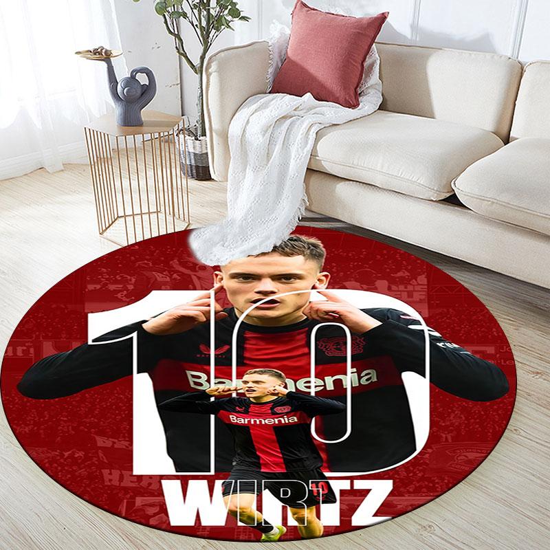 Wirtz Muster runder Teppich, Teppich für Wohnzimmer Schlafzimmer Spielzimmer, Rutschfeste Bodenmatte, Weihnachtsgeschenke und Geburtstagsgeschenke. 80cmx80cm gray
