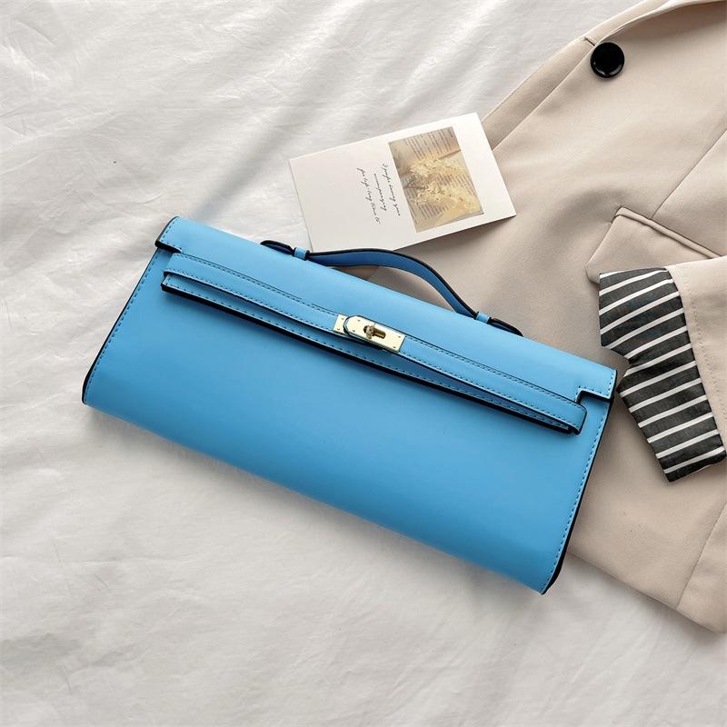 Kleine Taschen Damen Großhandelstaschen Neue Mode Damen Taschen Clutch-Taschen Vielseitige Damen-Handtaschen blau