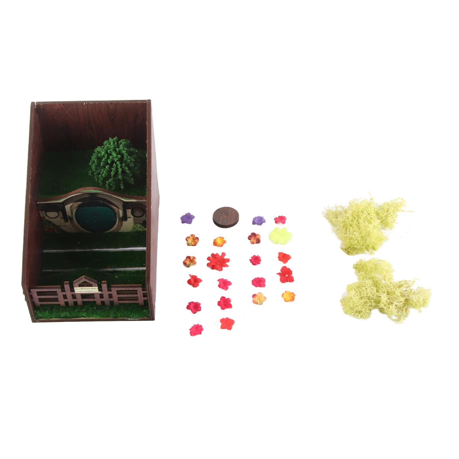 Bücherregal Einsatz Dekoration Holz Miniatur Gnome Höhle Garten Bücherregal Einsatz Geschenk für Film-Fan