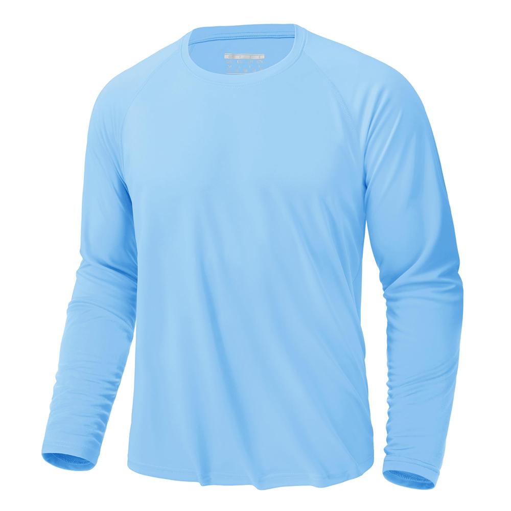 TACVASEN UPF 50+ Sonnenschutz T-Shirts Herren Schnelltrocknend Langarm Sport T-Shirts Performance Sport T-Shirts Oberteile 5XL white