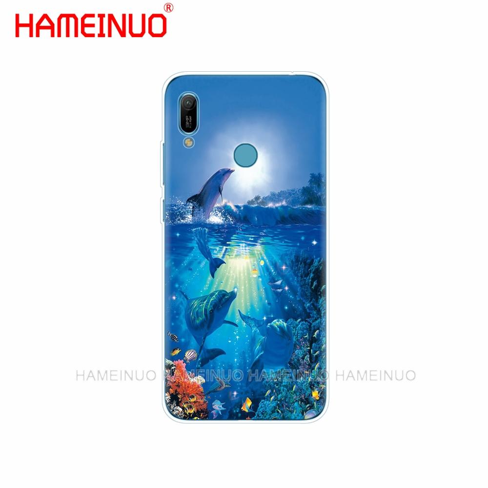 Silikonhülle für Huawei Y5 Y6 Y7 Y9 PRO PRIME 2019 Honor 8s 8a 20 LITE PRO 10i View 20 V20 Ocean Dolphin Dance huawei Y6 pro 2019