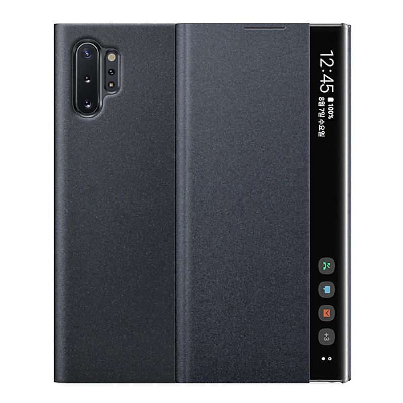 Samsung Vertikaler Spiegel Smart View Flip Cover Hülle für Samsung Galaxy Note 10 Note10 Note 10+ Note 10 Plus Note10 Plus For Galaxy Note 10 schwarz