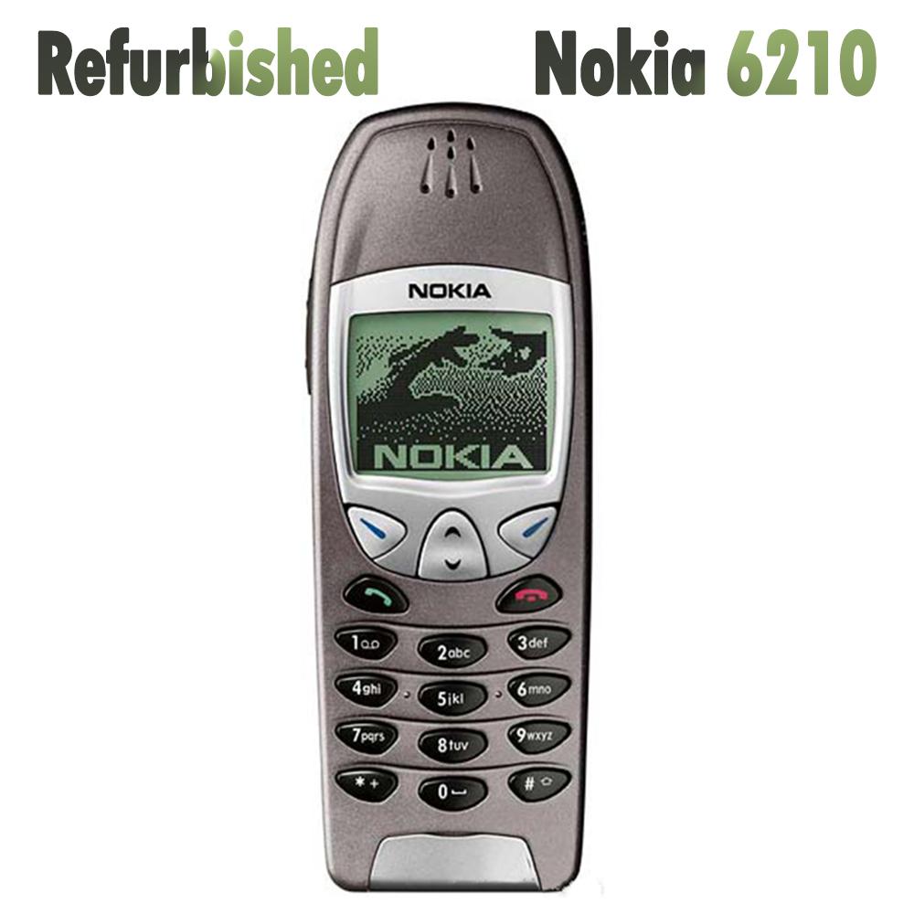 Generalüberholtes Nokia Original Nokia 6210 GSM 900 / 1800 Mobiltelefon mit 1 SIM Simple Set rot