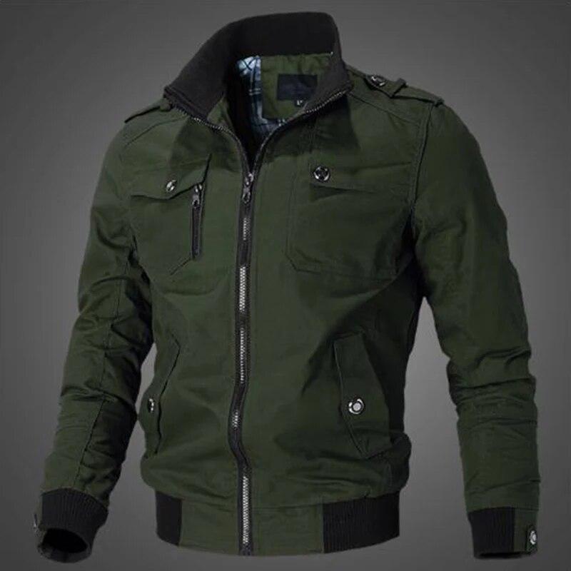 Herrenjacke Lässige Mode Außenjacke Herrenjacke Herren Frühling Herbst 2022 Neu Aufstehen Schlanke Militärische Bomberjacke Herren XL armee grüne
