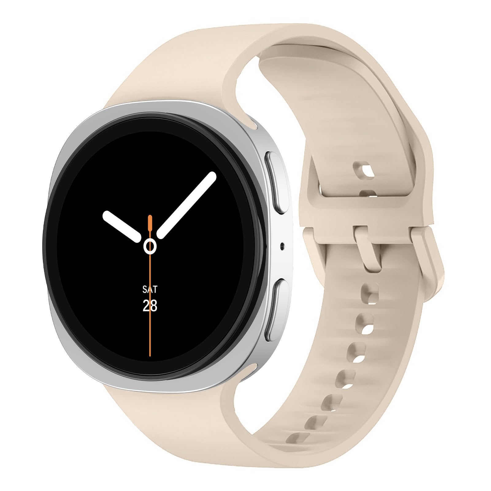 Armband für Samsung Galaxy Watch 8 classic 46mm Zubehör pulseira Sport Silikon Armband correa Galaxy Watch 8 Armband 44mm 40mm galaxy watch 8 44mm beige