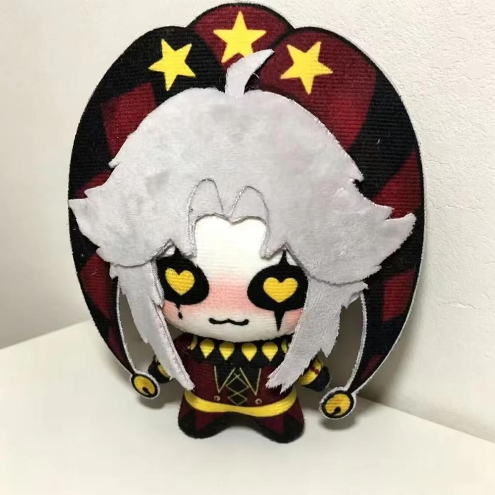 Neueste Augen Herz Pierrot Plüschtier Anhänger 10cm Rucksack Anhänger Pierrot Clown Freak Zirkus Kuscheltier Sammlerpuppe Geschenk 10cm gray
