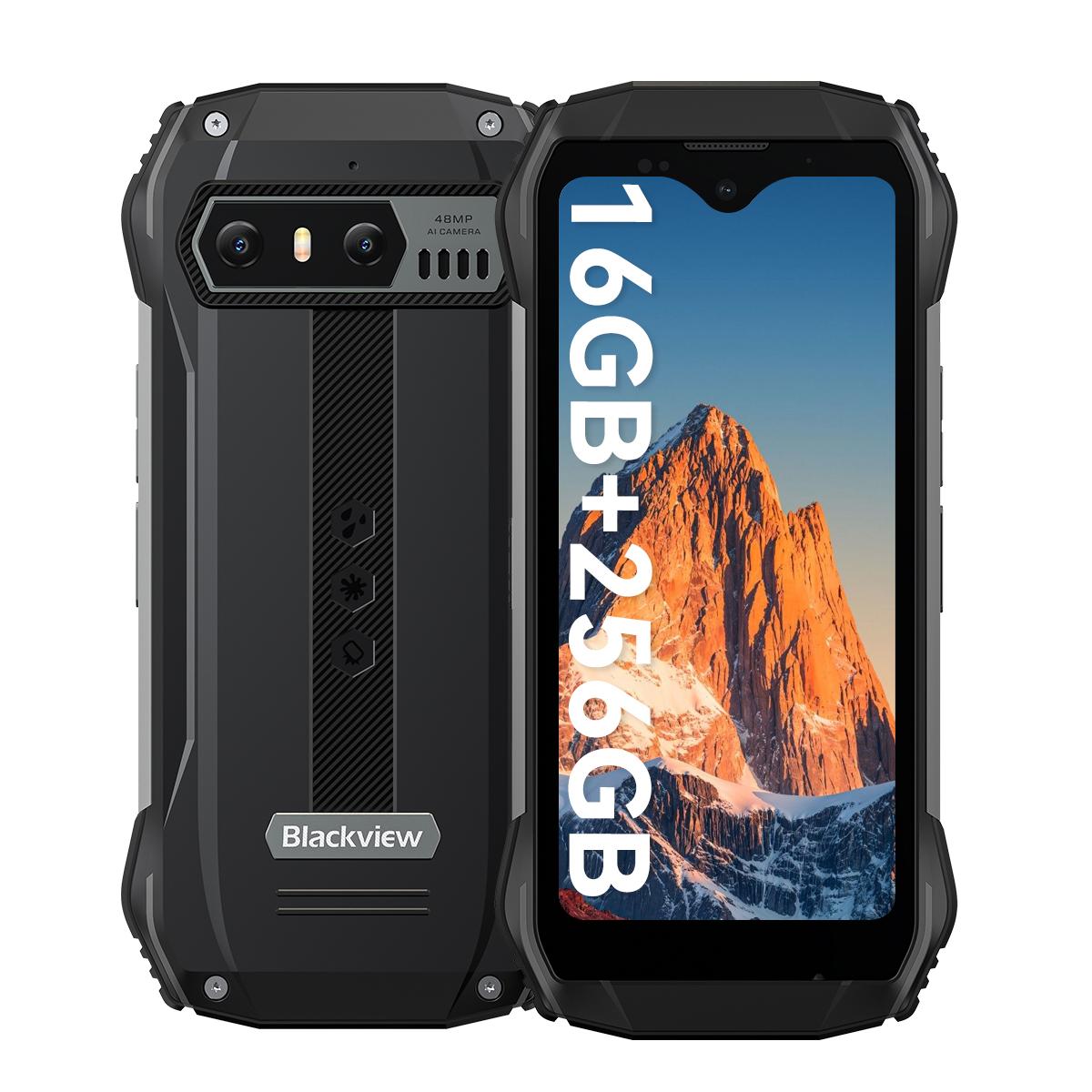 Blackview N6000 Kompaktes Robustes Smartphone 4,3 Zoll, 16 GB RAM 256 GB ROM, 48 MP Kamera, 3880 mAh Akku, Helio G99 only smartphones schwarz