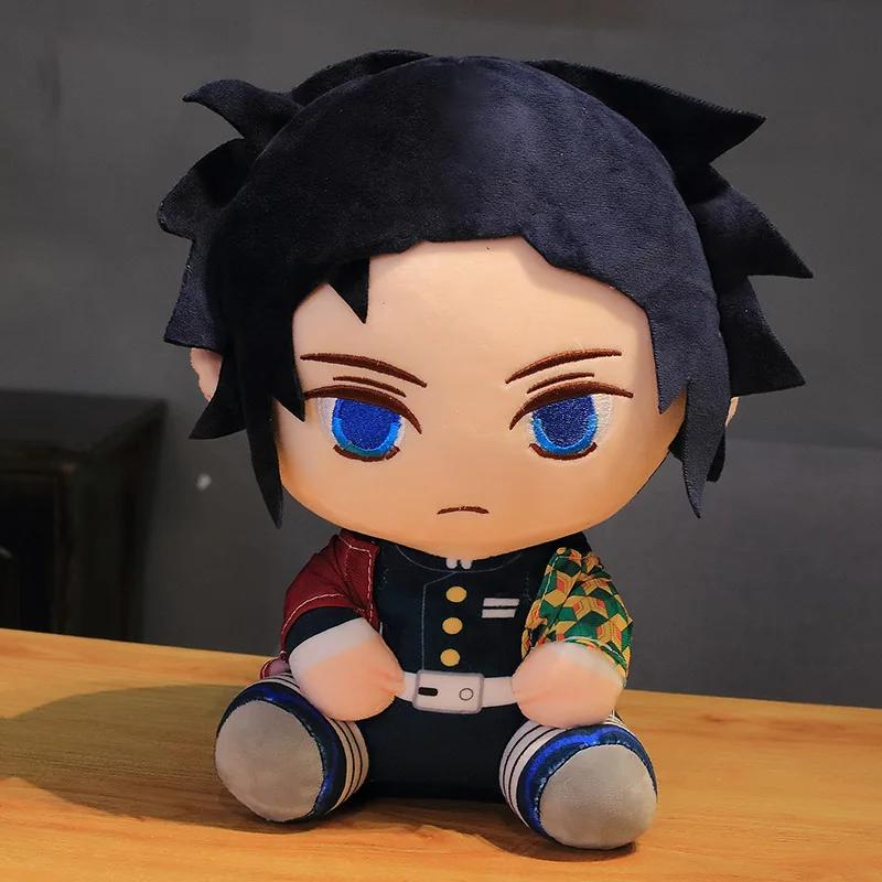 20cm Demon Slayer Anime Plüschtier Anime Cartoon Charakter Puppe Weiche Kuscheltiere Kimetsu No Yaiba Tanjirou Nezuko Geburtstagsgeschenk für Kinder ziegelrot