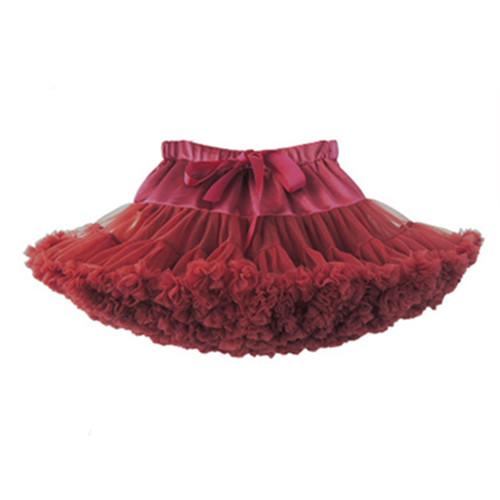 Kinder Mädchen Tüll Rock Baby Mädchen Kleidung Tutu Pettiskirt Rock Mode Mädchen Kleidung Prinzessin Röcke Rock Für Mädchen Kleidung 5-7years dunkelrote