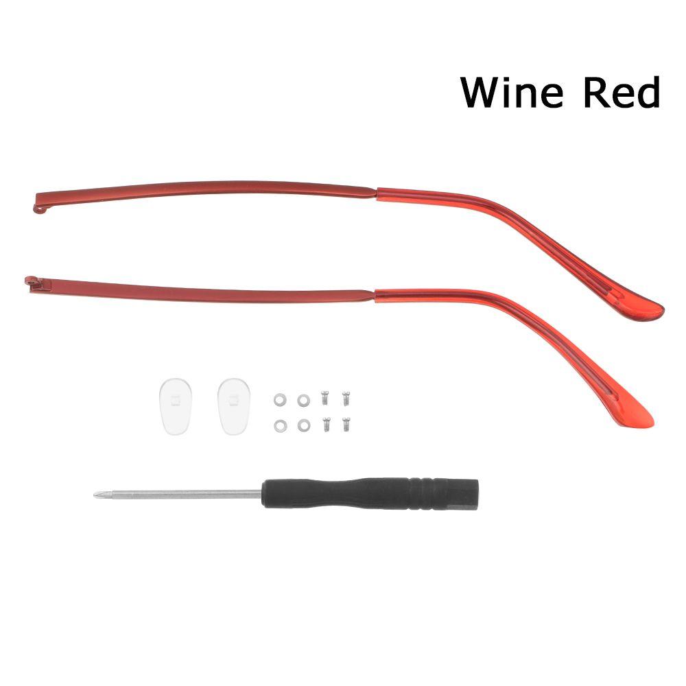Universal Brillen Anti-Rutsch Brillen Arm Ersatz Bein Brillen Zubehör Brillengestell wein rot