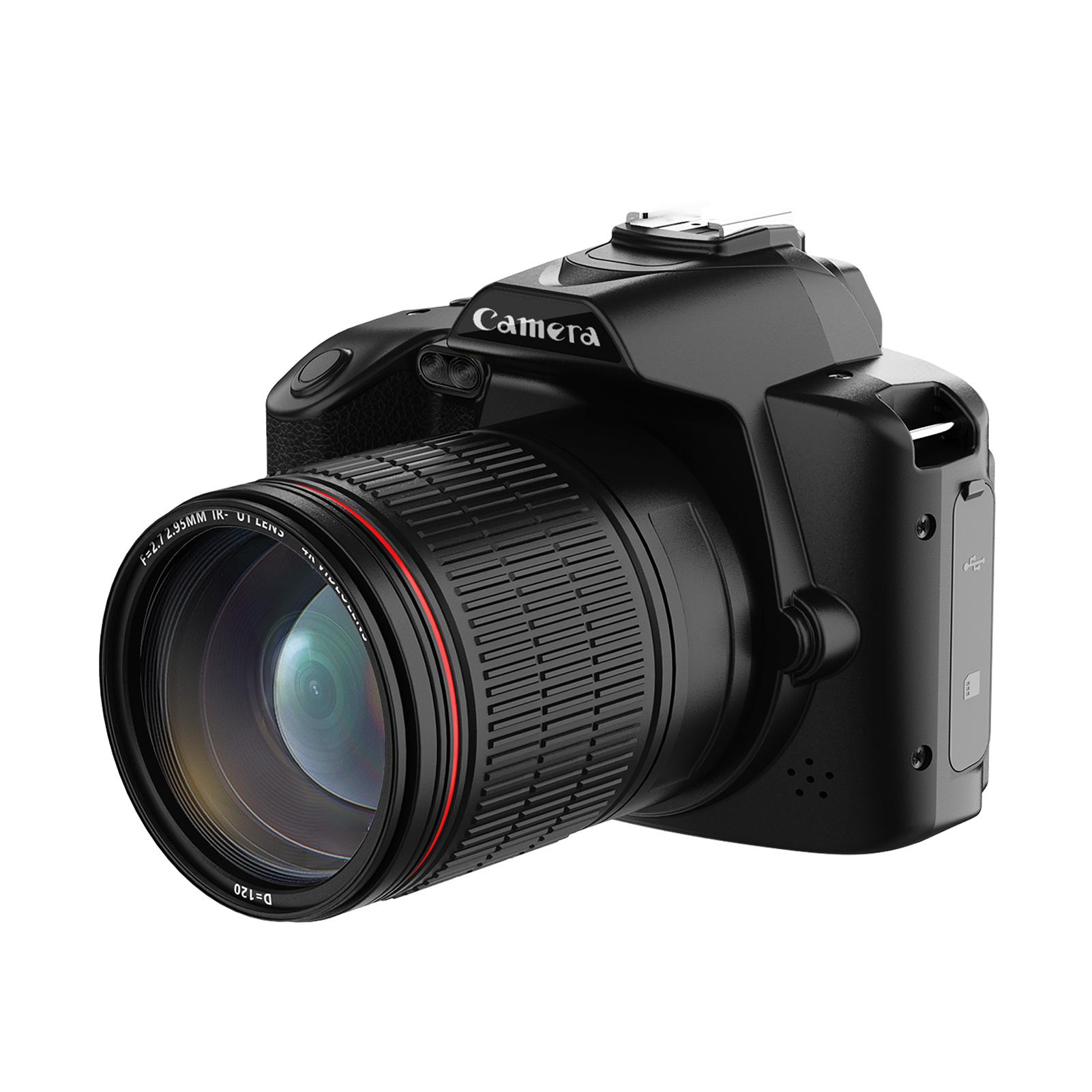 4K Digitalkamera WiFi Digitale Videokamera 64MP Doppelobjektiv 3 Zoll IPS Bildschirm 16X Anti-Shake Zoom Camera Only