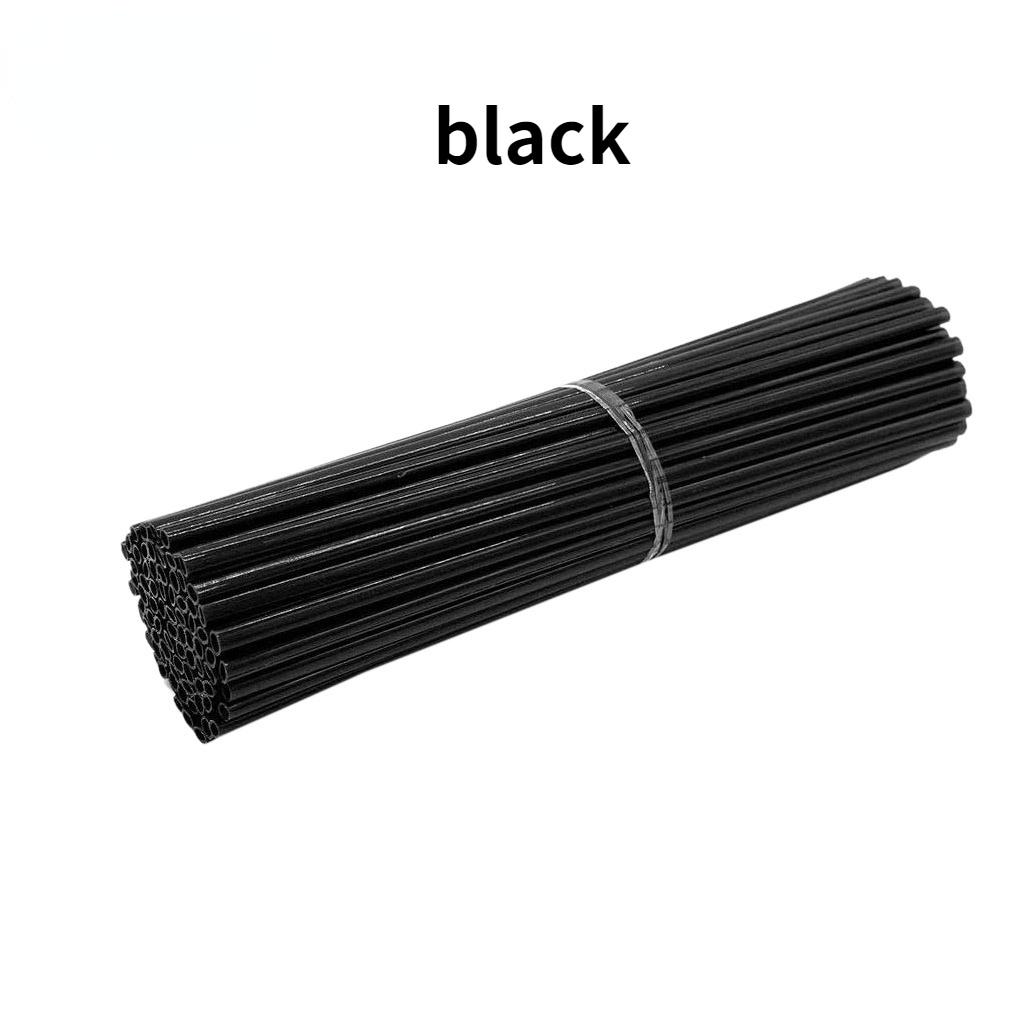 36 Stücke Fahrrad Motorrad Rad Speichenschutz Haut Abdeckungen Rohr Für Motocross Fahrrad Cooles Zubehör 9 Farben 24CM/17CM schwarz