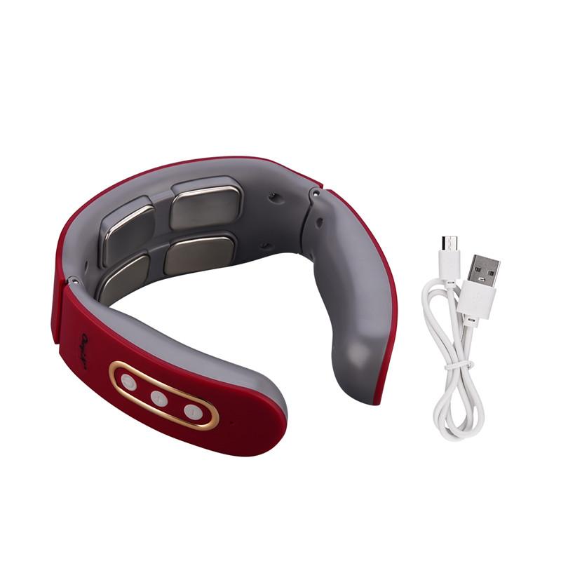 Nacken-Schulter-Massagegerät, Wirbel, Entspannung, automatische Heizung, Physiotherapie Charge rot