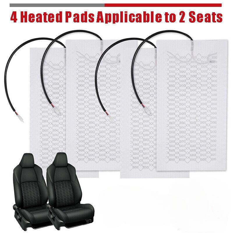 2x/4x12V Universal Auto Beheizte Sitzbezüge Pad Carbon Faser Beheizte Auto Auto Sitz Heizung Pad winter Wärmer Heizung Matte 48cm x 28cm 4pcs