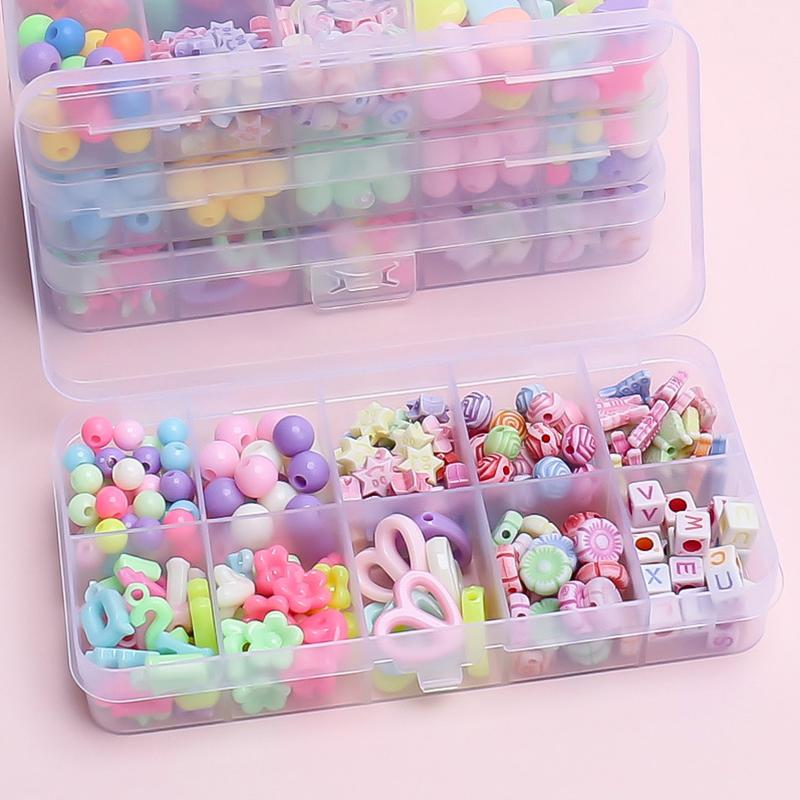 1 Set Kreative Lose Spacer Perlen Herstellung Armband Halskette 10/24 Grid Girl Schmuck Kit Spielzeug DIY Handgemachte Perlen Kinder Spielzeug