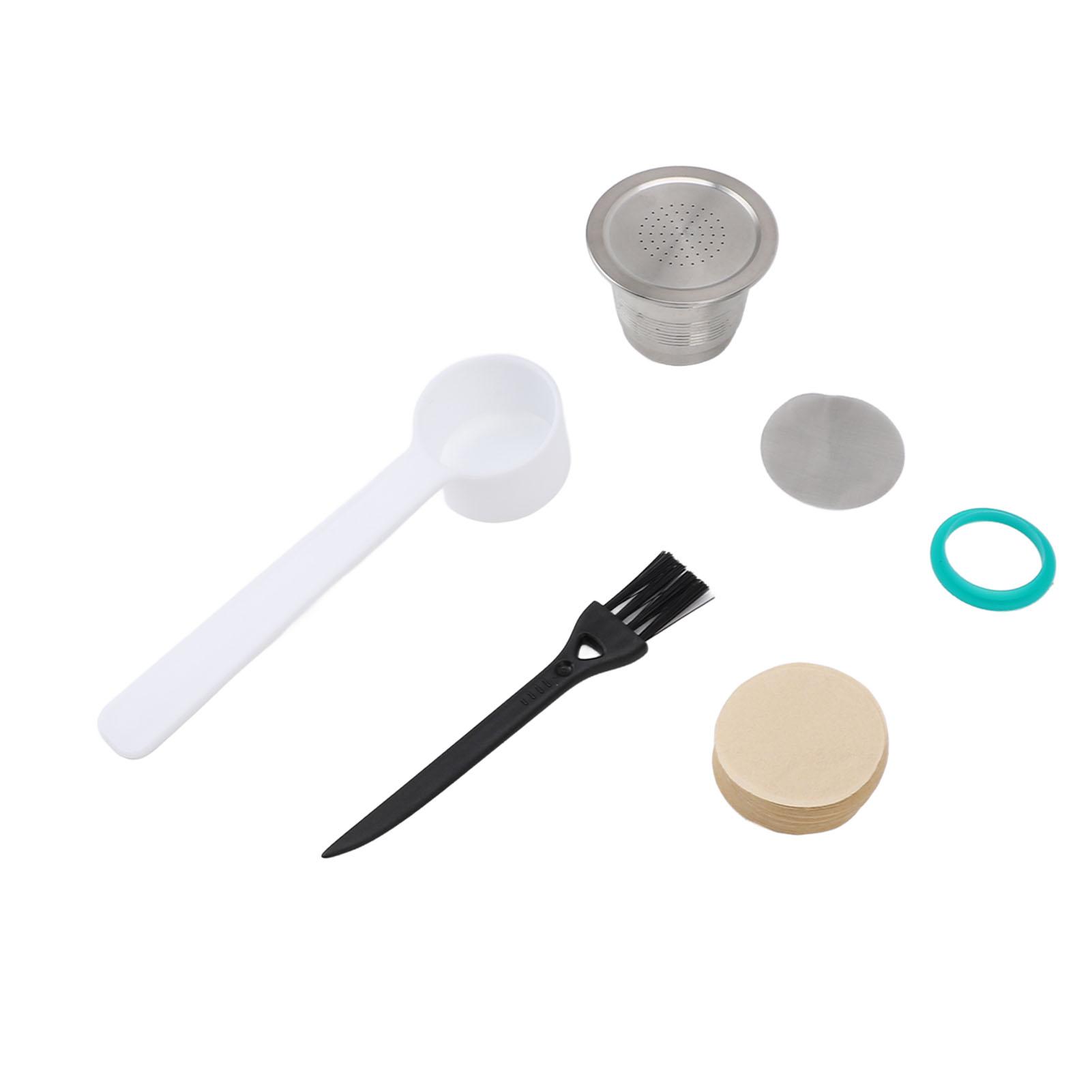 Kaffeekapsel Filterpapierset Wiederverwendbar Einfache Reinigung Edelstahl Kaffeepads mit 100 Stück L