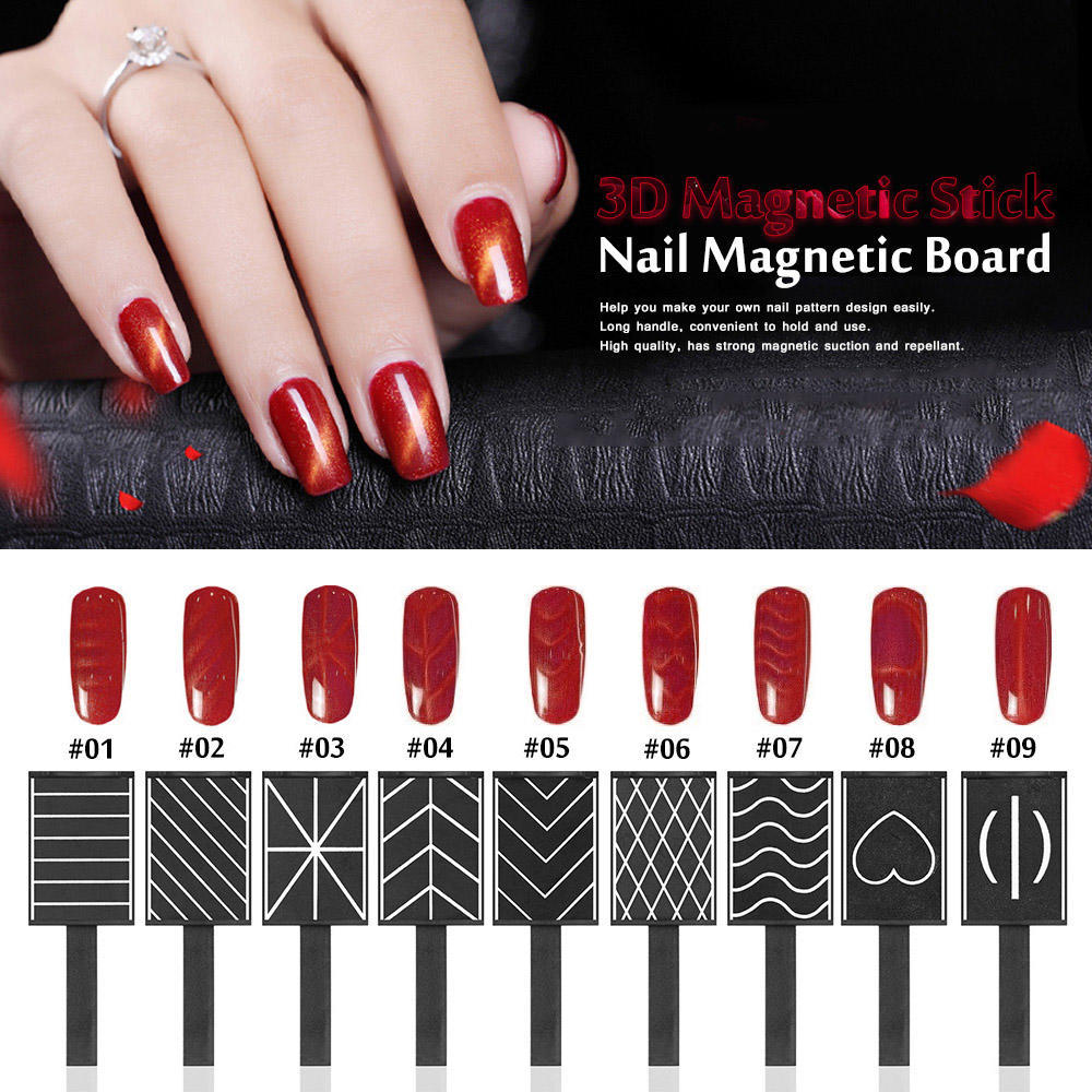 11 Teile/satz 3D Magnet Stick Cat Eye Stift Zeichnung Vertikale Stick Für Nagel Gel Polnisch Nagel Werkzeuge