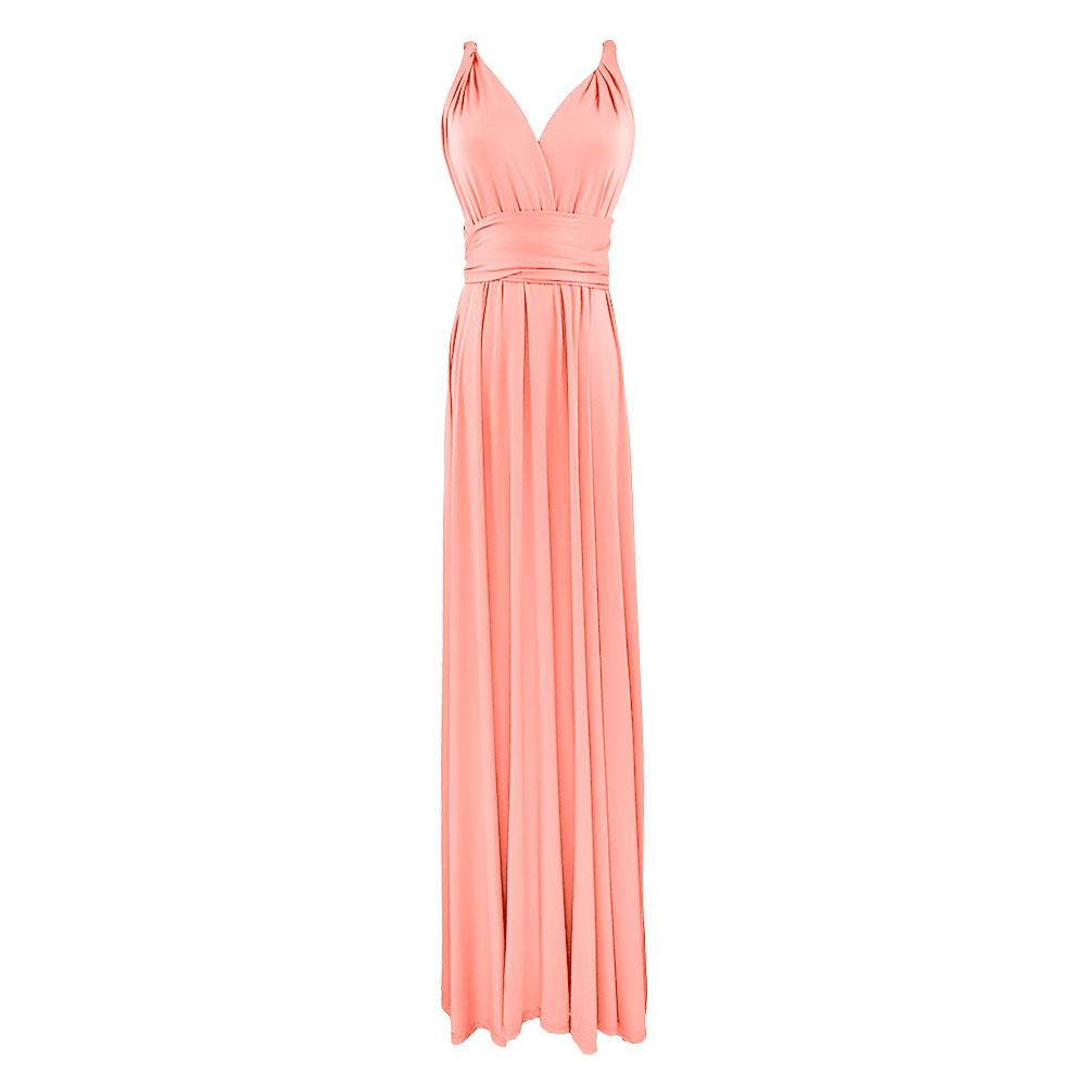 Sexy Frauen Boho Maxi Club Kleid Bandage Langes Kleid Party Multi-Wege Brautjungfern Cabrio Unendlichkeit S rosa