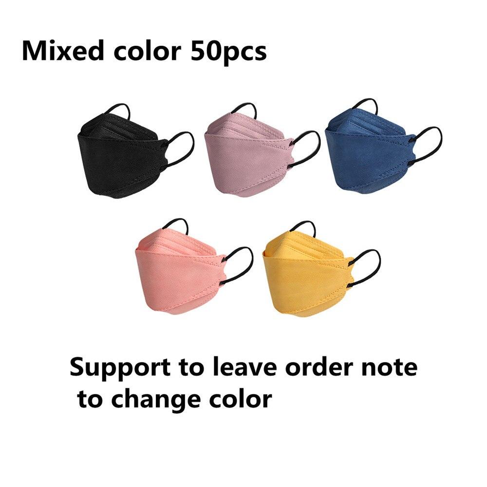 Fit 4-12 Jahre alte Kinder FFP2 Masken Morandi 4 Schichten koreanische Homologada Mascarillas FPP2 Niños schwarze Maske FFP2mask Kinder 50PCS bunt