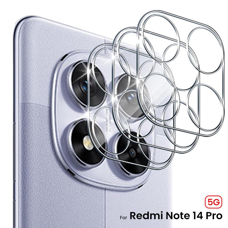 3 Stück HD Klar Gehärtetes Glas Linse Kamera Schutzfolie für Redmi Note 14 4G 5G Note 13 14 Pro 4G 5G Note 13 14 Pro+ 5G RedMi Note 14 Pro+ weiß