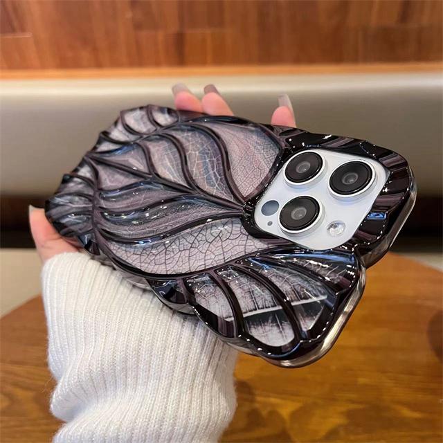 Für iPhone 16 Pro Max Luxus Farbe Baumblatt Plattierter Rahmen Handyhülle Für iPhone 11 12 13 14 15 16 Plus Weiche Schutzhülle iPhone 16 Plus gray