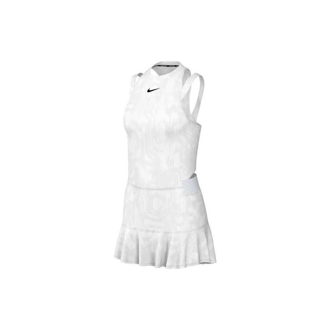 Nike Logo Rundhals Sport Schnelltrocknendes Tankkleid Damenkleider Weiß FD5660-100 XS