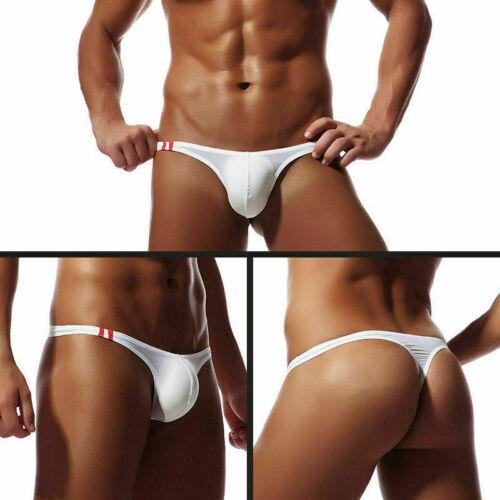 Herrenunterwäsche Sexy T-Back G-String Slip Atmungsaktiver Tanga Nahtlose Unterhose Sissy Dessous Herrenhöschen L weiß