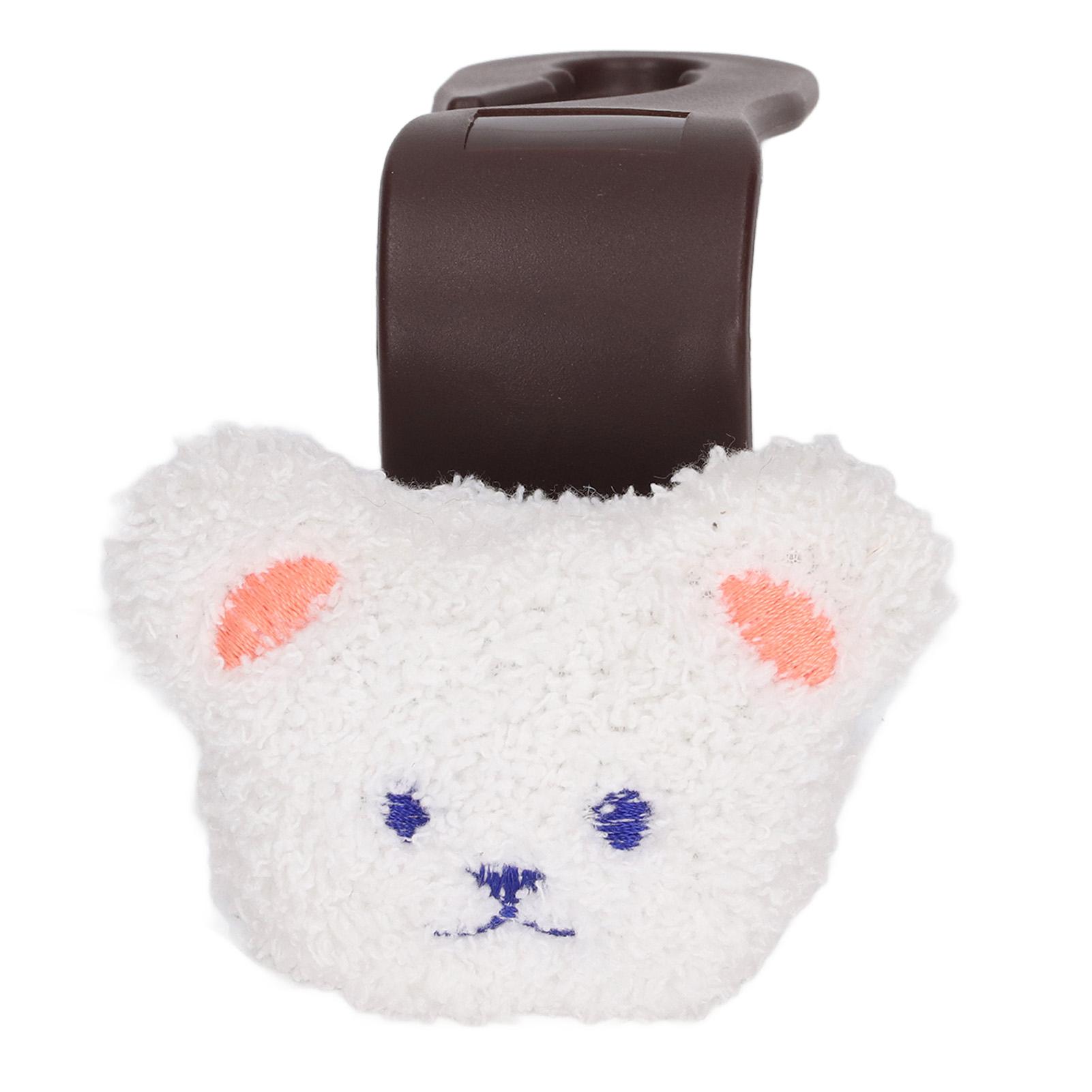 Autositz Rückenlehne Kopfstütze Haken Tragbar Niedlich Plüsch Bär Deko Autositz Haken für Flasche Lätzchen Baby