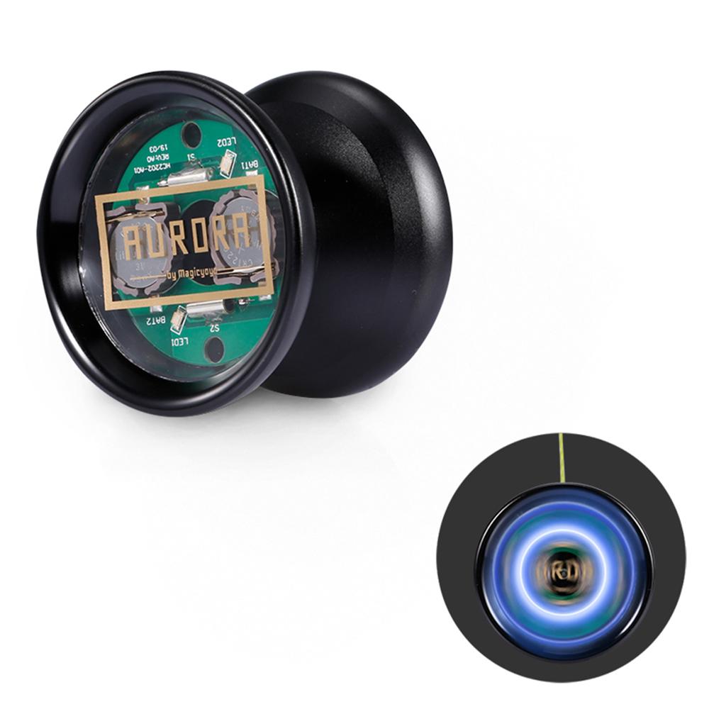 MAGICYOYO Nicht reagierender YoYo-Ball aus Aluminiumlegierung, professioneller YoYo-Ball mit LED-Lichtabdeckungsentferner schwarz