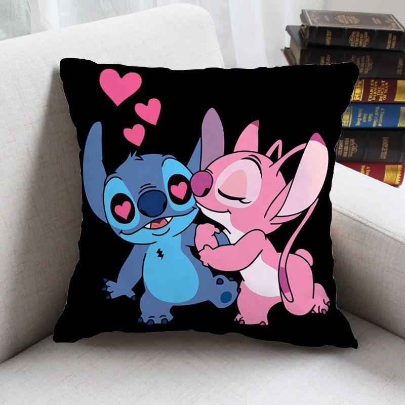 Lilo und Stitch Stitch Kissenbezug Stitch Glücksdrache Kissenbezug Sofakissenbezug Heimzimmerdekoration Kindergeschenk 20x20Inch