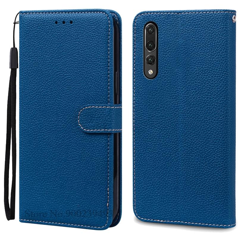 Für Huawei P20 Fall Huawei P20 Pro Abdeckungen Coque Für Huawei P20 Pro Fall Brieftasche Flip Leder Abdeckung Für Huawei P 20 Pro Fall Etui For Huawei P20 navy blau