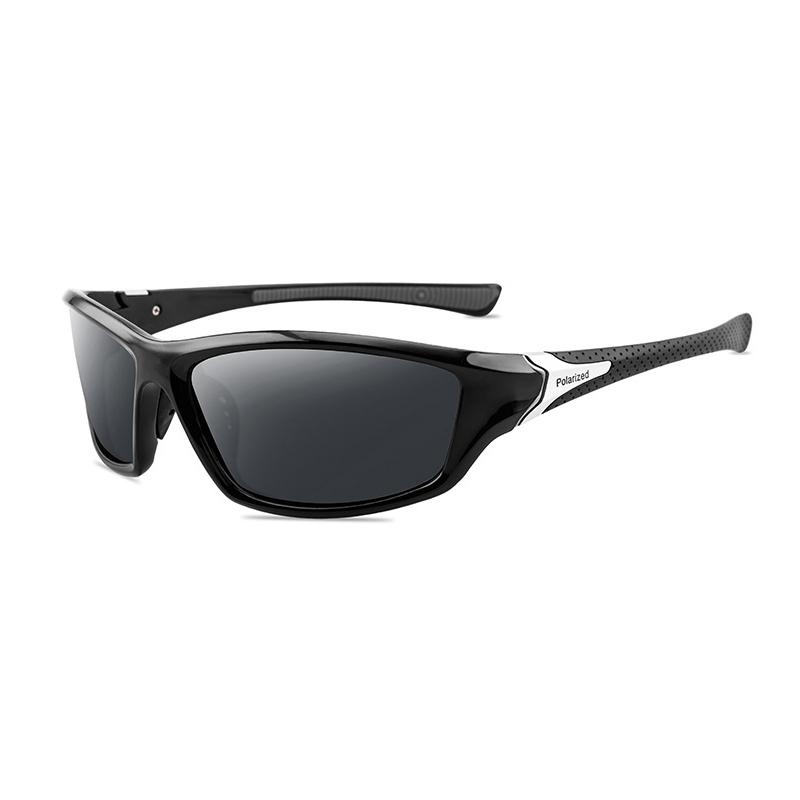 Vintage Herren Polarisierte Sonnenbrille Blendfreie Nachtsicht Autofahrerbrille Herren Sonnenbrille Klassische Outdoor-Sportbrille schwarz
