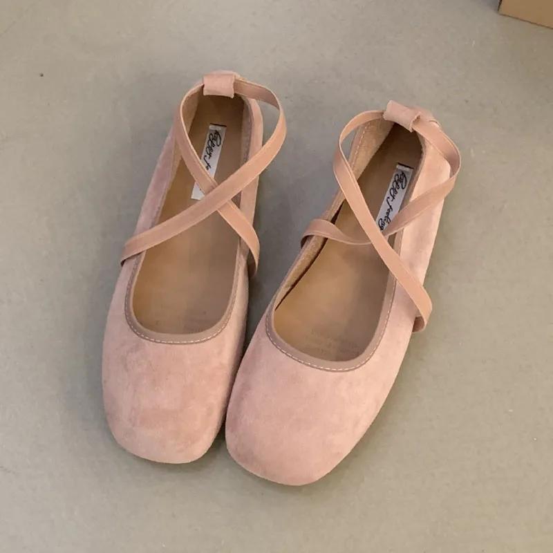 Damen Ballerinas Samt Dünne Schuhe Mary Jane Loafer Eckige Zehen Pumps Elastisches Band Slipper Freizeitschuhe Weiche Damen Arbeitsschuhe 40 rosa