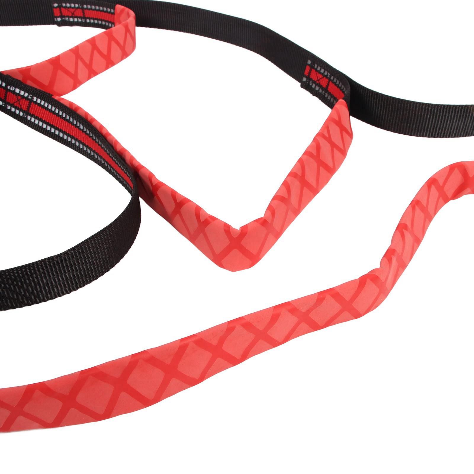 Bootsleiter 5 Stufen Nylon Faltbar Einstiegshilfe Outdoor Kletterseilleiter für Aufblasbar rot