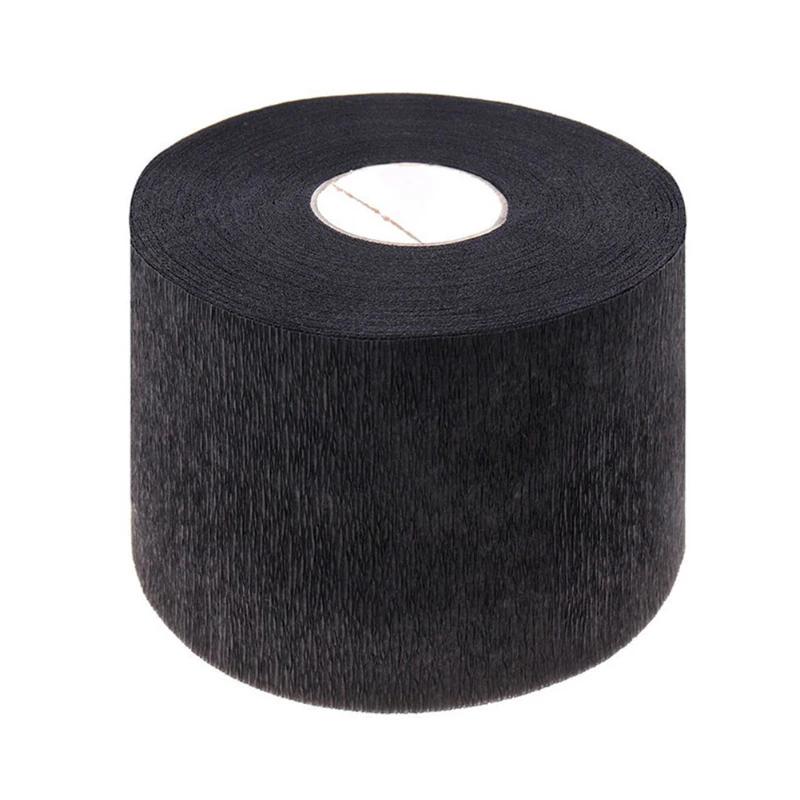 Barber Hals Abdeckung Papier Salon Friseur Zubehör Kragen Papier Werkzeuge Streifen Barber Langlebig Rüschen Einweg Rolle schwarz