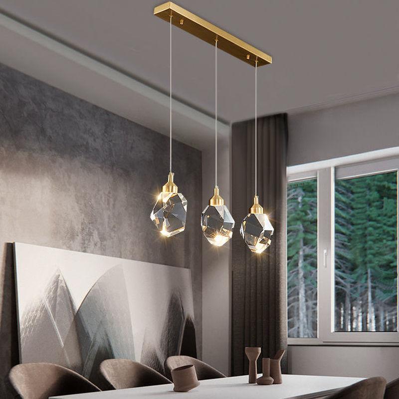 Schlafzimmer Nacht dekorative Kronleuchter Kristall Licht Luxus Esszimmer Bar kreative Wohnzimmer lange Linie Kronleuchter Warm light-3 headlight