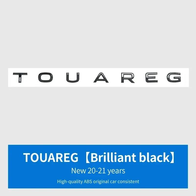 Auto Logo Buchstabe Aufkleber Hintere Heckklappe Kofferraum Aufkleber Hinteres Emblem Aufkleber FÜR T-OUAREG 2016-2021 Zubehör Styling TOUAREG-2020-21-Black