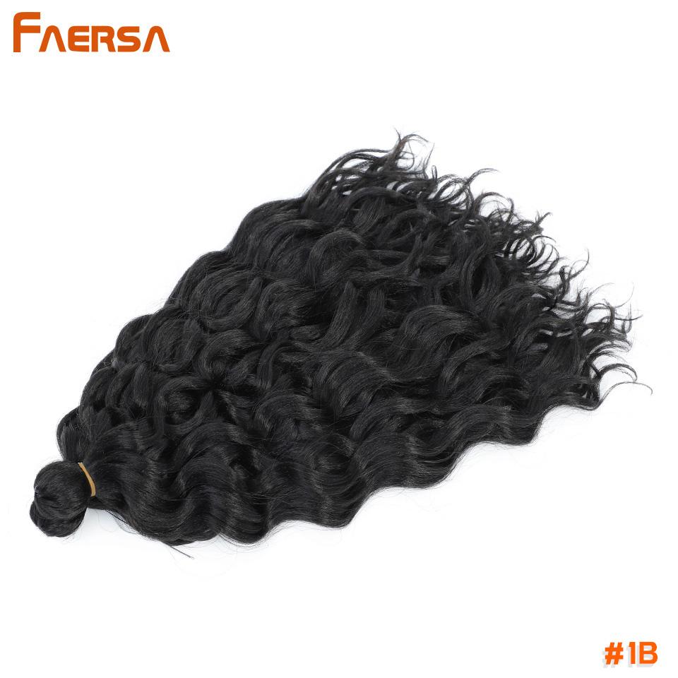 Ozean Welle Flechten Haar Extensions Häkeln Zöpfe Synthetische Haar Afro Curl Hawaii Ombre Lockige Blonde Wasser Welle Geflecht Für Frauen 18 Inch