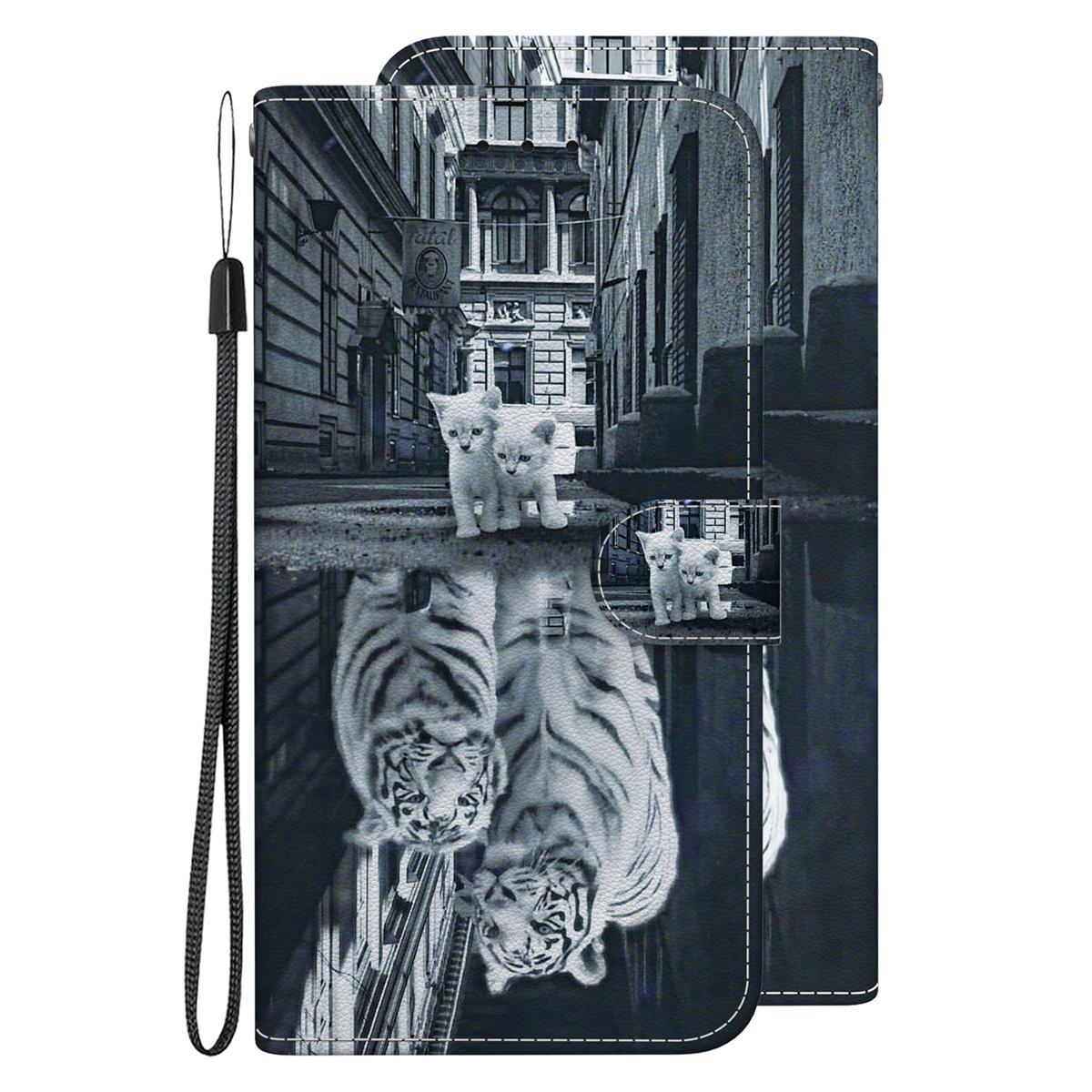 Für Blackview A80, A80 Pro, A60, A60 Pro, ZTE Blade V40 Vita, A72, A52, TCL 408, Asus Zenfone 9, Wiko Y82 Fashion Paintings Pattern Wallet PU Ledertasche Asus Zenfone 9