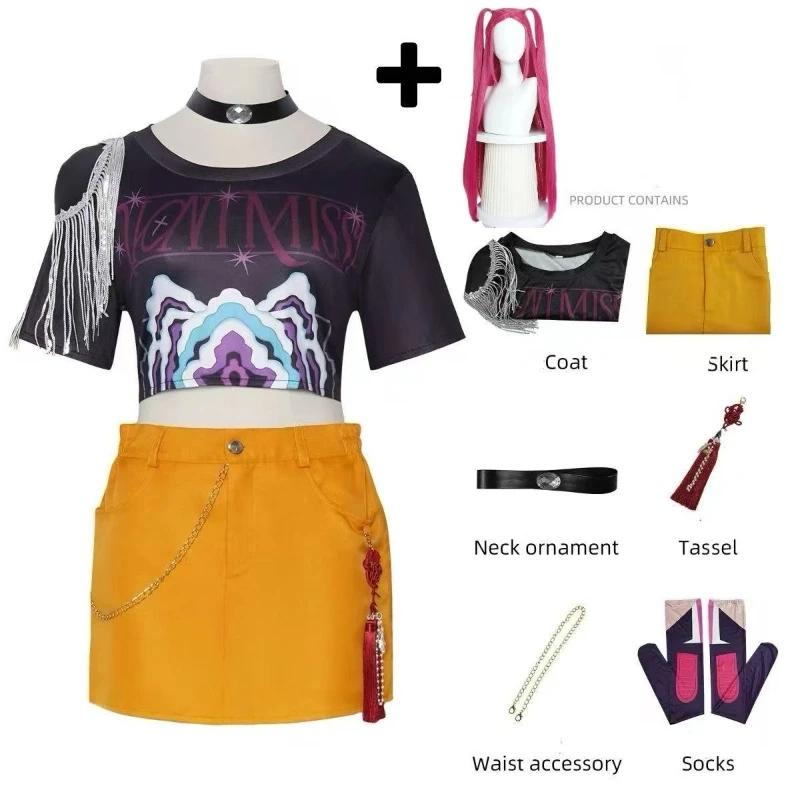 Mira Cosplay Kostüm Perücke Damen Mädchen Halloween Karneval Comic-Con Party Rollenspiel Outfits Child 150