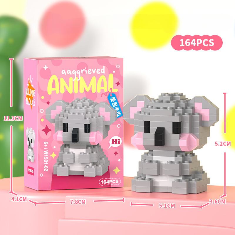 MOC Tier Serie Koala Känguru Bär Affe Bausteine Kinderspielzeug