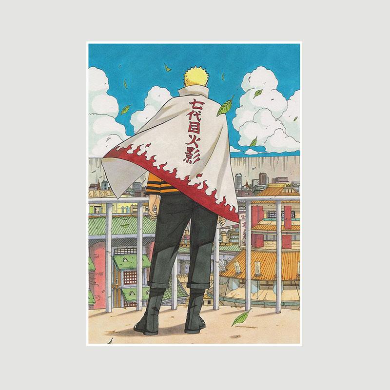 Klassisches Anime Naruto-Poster, weißes Papier, Cartoon-Rollen, Poster und Drucke, Heimdekoration, Wandbild, Raumdekoration, Kunst, Malerei, Fans-Sammlung 30x21cm