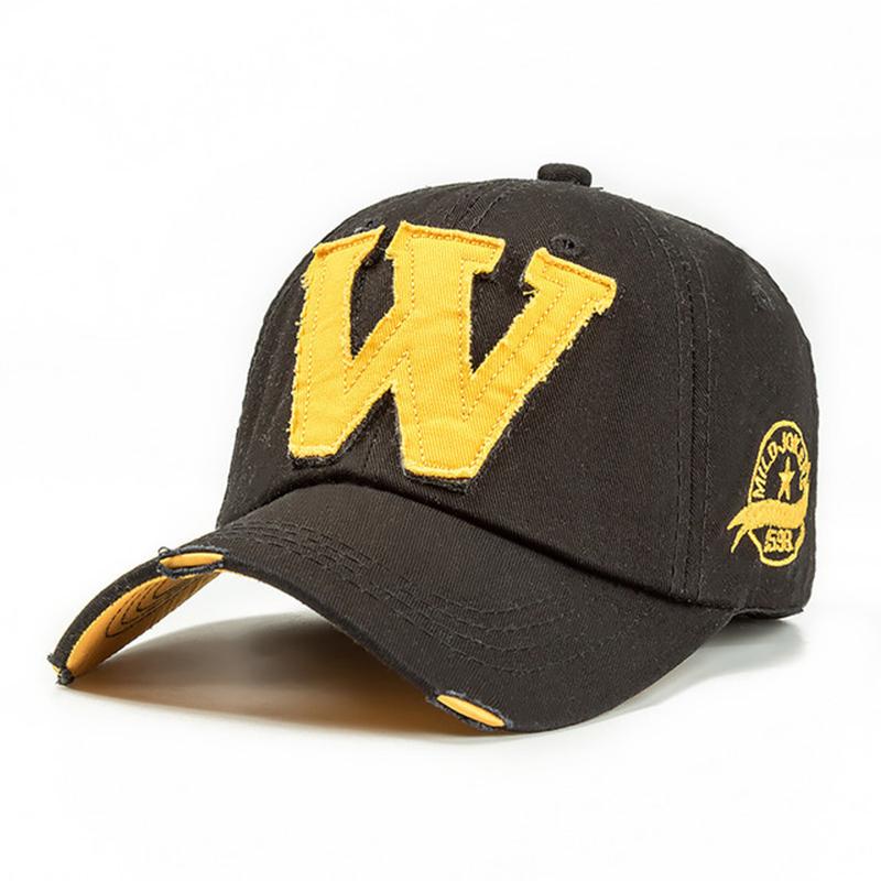 Baumwollhüte, Herrenmode, Snapback-Baseballmütze, Damen-Sommer-Sonnenschutz-Golfkappe gelb/schwarz