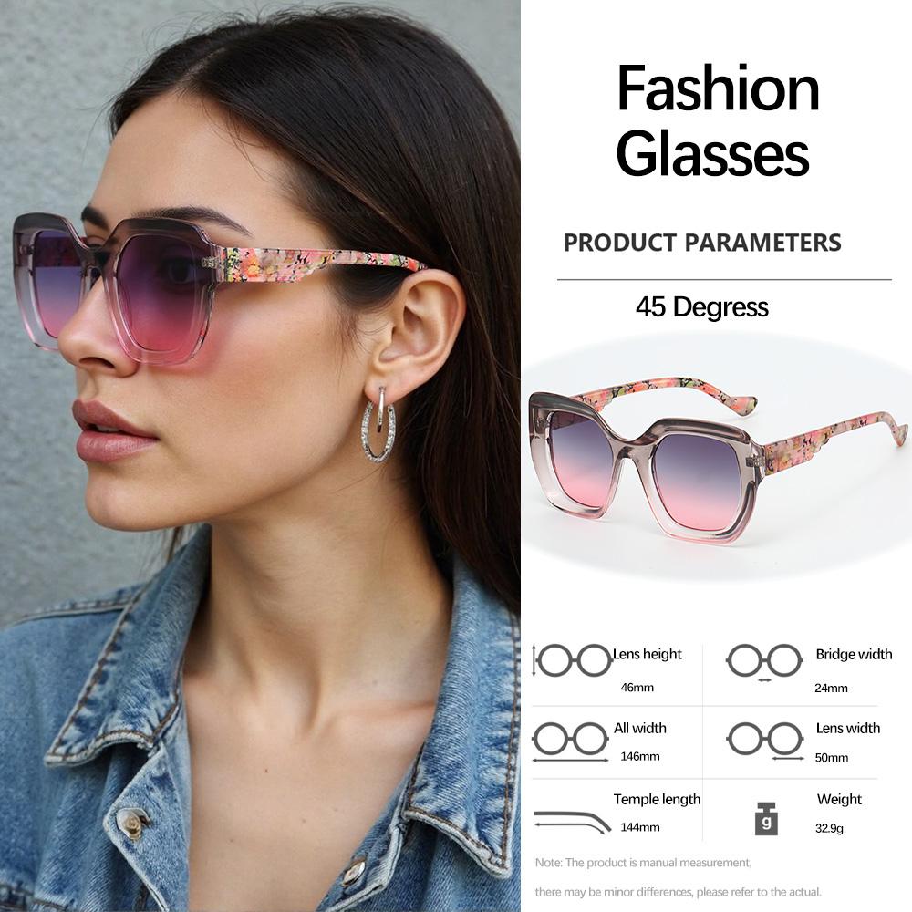 Vintage Moderne Sonnenbrille für Damen Minimalistische Pendler-Sonnenbrille Trendige und Vielseitige Damen-Sonnenbrille
