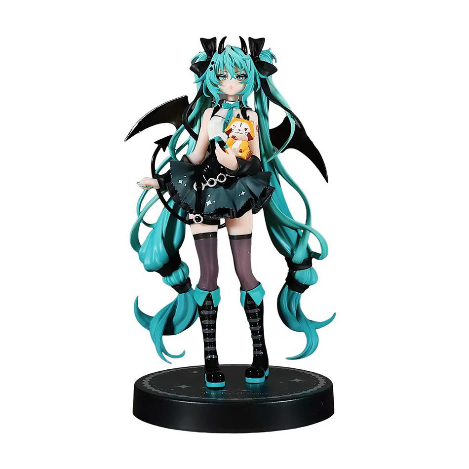 Schöne Auf Lager Kleiner Teufel Hatsune Miku Handgemacht Kleiner Waschbär Chuyin Dunkler Engel Handgemachtes PVC-Modell Animation Peripherie Ornamente black