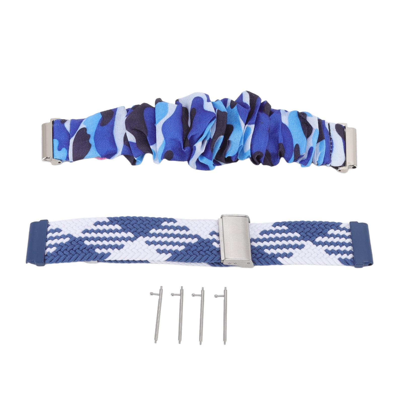 Atmungsaktives gewebtes Nylon-Uhrenarmband Weich Modisch Verstellbares Stoff-Uhrenarmband-Set Passend für Fitbit